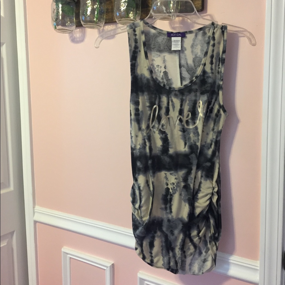 Tie-Dye "love" Maternity Tank
